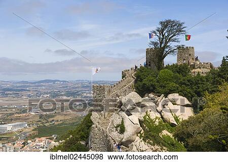 "The Moorish Castle, Castle of the Moors, Castelo dos Mouros, Sintra Cascais Natural Park, Grande Lisboa, Lisbon Region, Portugal, Europe" View Large Photo Image Stock Photo - "The Moorish Castle, Castle of the Moors, Castelo dos Mouros, Sintra Cascais Natural Park, Grande Lisboa, Lisbon Region, Portugal, Europe". Fotosearch