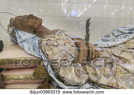 "The mortal remains of the saint Santa Columba, mummy, crypt, Cathedral of San Sabino, Bari, Apulia, Italy, Europe" View Large Photo Image Stock Photo - "The mortal remains of the saint Santa Columba, mummy, crypt, Cathedral of San Sabino, Bari, Apulia, Italy, Europe". Fotosearch
