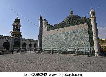 "The mosque and the mausoleum at the royal Hami mausoleum, an Uyghur king's grave, historical Silk Road, Kumul, Uyghurs, Xinjiang region, China, Asia" View Large Photo Image Stock Image - "The mosque and the mausoleum at the royal Hami mausoleum, an Uyghur king's grave, historical Silk Road, Kumul, Uyghurs, Xinjiang region, China, Asia". Fotosearch