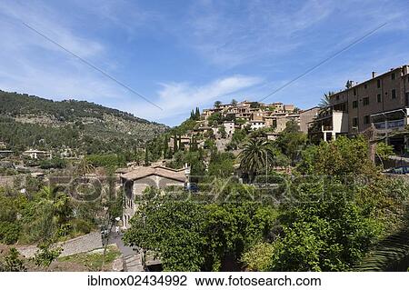 "The mountain village of Deia, Serra de Tramuntana, Northwest Coast, Mallorca, Majorca, Balearic Islands, Spain, Europe" View Large Photo Image Stock Image - "The mountain village of Deia, Serra de Tramuntana, Northwest Coast, Mallorca, Majorca, Balearic Islands, Spain, Europe". Fotosearch