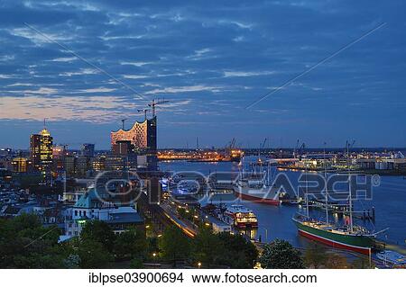 "The museum ships Rickmers Rickmers and Cap San Diego on the Elbe River at dusk, the Elbe Philharmonic Hall at the back, Hamburg, Germany, Europe" View Large Photo Image Picture - "The museum ships Rickmers Rickmers and Cap San Diego on the Elbe River at dusk, the Elbe Philharmonic Hall at the back, Hamburg, Germany, Europe". Fotosearch