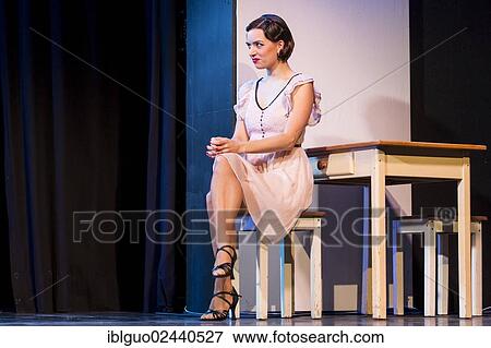 Stock Photo - "The musical Chicago with Annette Krossa as Roxie Hart live at the Le Theatre theatre in Kriens, Luzern, Switzerland, Europe". Fotosearch