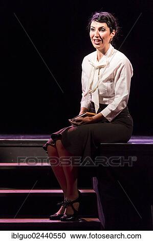 Stock Image - "The musical Chicago with Irene Straub as Mary Sunshine live at the Le Theatre theatre in Kriens, Luzern, Switzerland, Europe". Fotosearch