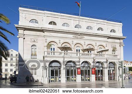 The National Theatre D Maria II, Teatro Nacional D Maria II, Rossio square, Pedro IV Square, Praca de D Pedro IV, Lisbon, Portugal, Europe View Large Photo Image Stock Image - The National Theatre D Maria II, Teatro Nacional D Maria II, Rossio square, Pedro IV Square, Praca de D Pedro IV, Lisbon, Portugal, Europe. Fotosearch