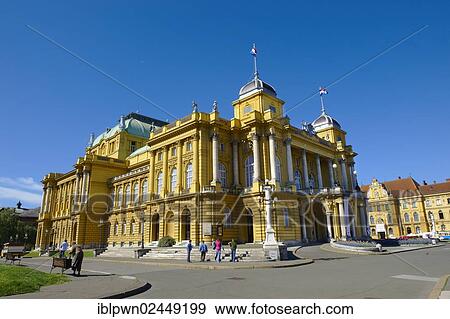 "The Neo-Baroque Croatian National Theatre, Marshal Tito Square, Zagreb, Croatia, Europe" View Large Photo Image Stock Photo - "The Neo-Baroque Croatian National Theatre, Marshal Tito Square, Zagreb, Croatia, Europe". Fotosearch
