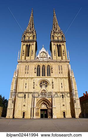 "The Neo-Gothic Cathedral of the Assumption of the Blessed Virgin Mary, Zagreb, Croatia, Europe" View Large Photo Image Picture - "The Neo-Gothic Cathedral of the Assumption of the Blessed Virgin Mary, Zagreb, Croatia, Europe". Fotosearch