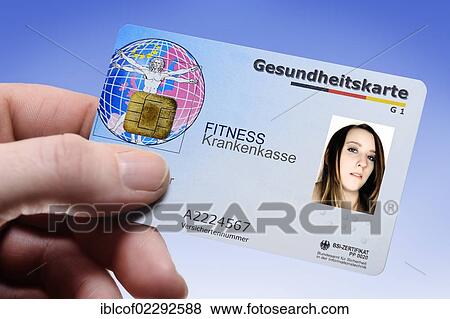 Stock Photo - "The new health insurance card with photograph, composite". Fotosearch