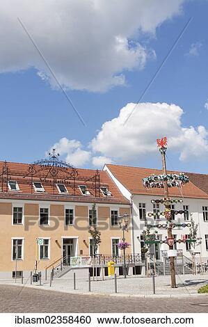 "The new town hall of Teltow with maypole, Teltow, Brandenburg, Germany, Europe" View Large Photo Image Stock Image - "The new town hall of Teltow with maypole, Teltow, Brandenburg, Germany, Europe". Fotosearch