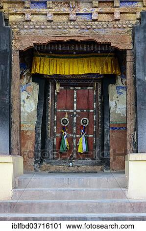"The old wooden entrance door of Matho Gompa, Ladakh, Jammu and Kashmir, India, Asia" View Large Photo Image Stock Image - "The old wooden entrance door of Matho Gompa, Ladakh, Jammu and Kashmir, India, Asia". Fotosearch