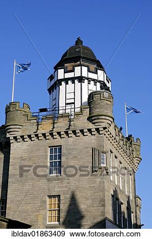 "The Outlook Tower and Camera Obscura on the Royal Mile, Edinburgh, Scotland, United Kingdom, Europe" View Large Photo Image Stock Photo - "The Outlook Tower and Camera Obscura on the Royal Mile, Edinburgh, Scotland, United Kingdom, Europe". Fotosearch