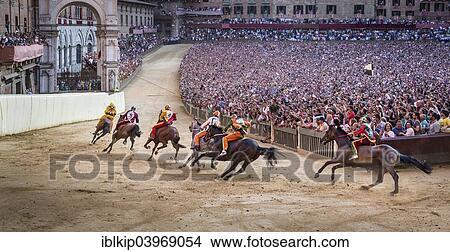 "The Palio di Siena horse race on Piazza del Campo, Siena, Tuscany, Italy, Europe" View Large Photo Image Picture - "The Palio di Siena horse race on Piazza del Campo, Siena, Tuscany, Italy, Europe". Fotosearch