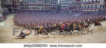 "The Palio di Siena horse race on Piazza del Campo, Siena, Tuscany, Italy, Europe" View Large Photo Image Picture - "The Palio di Siena horse race on Piazza del Campo, Siena, Tuscany, Italy, Europe". Fotosearch
