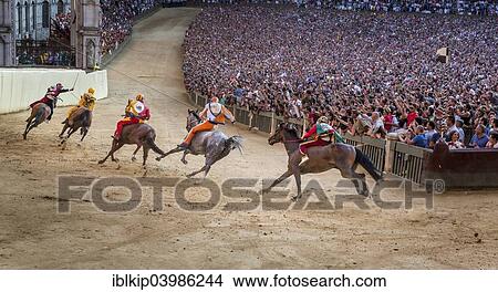 "The Palio di Siena horse race on Piazza del Campo, Siena, Tuscany, Italy, Europe" View Large Photo Image Picture - "The Palio di Siena horse race on Piazza del Campo, Siena, Tuscany, Italy, Europe". Fotosearch