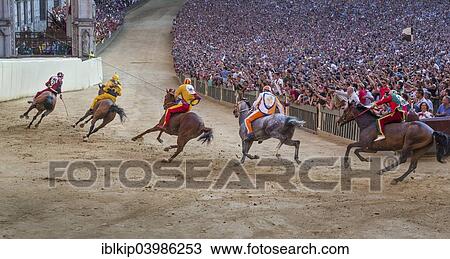 "The Palio di Siena horse race on Piazza del Campo, Siena, Tuscany, Italy, Europe" View Large Photo Image Stock Image - "The Palio di Siena horse race on Piazza del Campo, Siena, Tuscany, Italy, Europe". Fotosearch