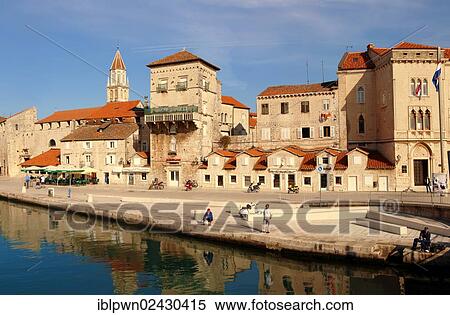 "The port of Trogir with medieval buildings, Croatia, Europe" View Large Photo Image Stock Photography - "The port of Trogir with medieval buildings, Croatia, Europe". Fotosearch