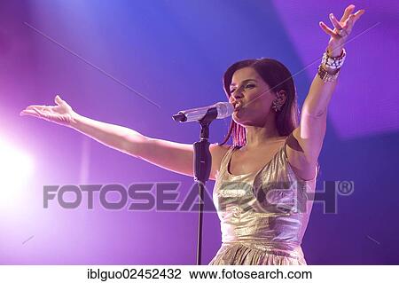 Stock Image - "The Portuguese-Canadian singer Nelly Furtado performing live at Energy Stars For Free event, Hallenstadion Zuerich hall, Zurich, Switzerland, Europe". Fotosearch