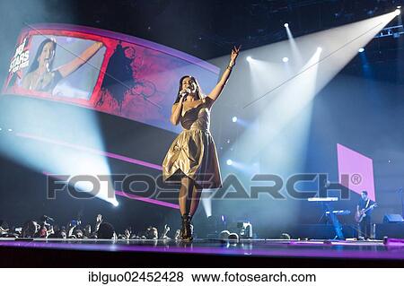 Stock Photo - "The Portuguese-Canadian singer Nelly Furtado performing live at Energy Stars For Free event, Hallenstadion Zuerich hall, Zurich, Switzerland, Europe". Fotosearch