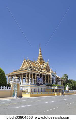 Stock Photograph - "The Preah Thineang Chan Chhaya or Moonlight Pavilion, part of the Royal Palace complex, Phnom Penh, Cambodia, Asia". Fotosearch