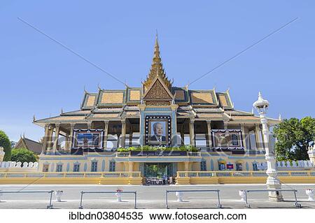 Stock Photography - "The Preah Thineang Chan Chhaya or Moonlight Pavilion, part of the Royal Palace complex, Phnom Penh, Cambodia, Asia". Fotosearch