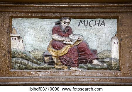 "The prophet Micah or Mikhahu, wood carving, Alte Lateinschule Alfeld building, Alfeld, Lower Saxony, Germany, Europe" View Large Photo Image Stock Photo - "The prophet Micah or Mikhahu, wood carving, Alte Lateinschule Alfeld building, Alfeld, Lower Saxony, Germany, Europe". Fotosearch