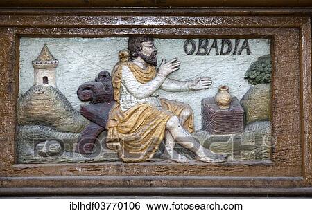 "The prophet Obadiah, wood carving, Alte Lateinschule Alfeld building, Alfeld, Lower Saxony, Germany, Europe" View Large Photo Image Stock Photograph - "The prophet Obadiah, wood carving, Alte Lateinschule Alfeld building, Alfeld, Lower Saxony, Germany, Europe". Fotosearch
