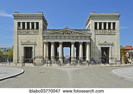 "The Propylaea, a classical gatehouse on Koenigsplatz square, Munich, Bavaria, Germany, Europe" View Large Photo Image Stock Photo - "The Propylaea, a classical gatehouse on Koenigsplatz square, Munich, Bavaria, Germany, Europe". Fotosearch