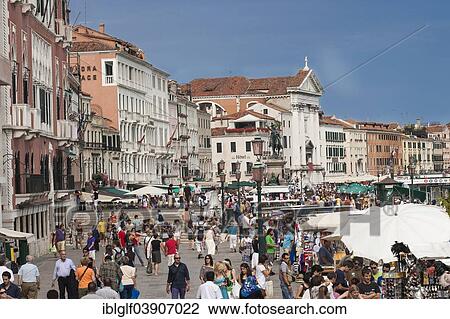 Stock Image - "The Riva degli Schiavoni quay, Venice, Veneto, Italy, Europe". Fotosearch