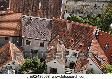 "The rooftops of the historic district, Slavonice or Zlabings, Moravia, Czech Republic, Europe" View Large Photo Image Stock Photo - "The rooftops of the historic district, Slavonice or Zlabings, Moravia, Czech Republic, Europe". Fotosearch