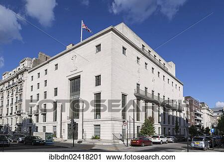 Stock Image - The Royal Institute of British Architects, RIBA, in Portland Place, London, England, United Kingdom, Europe. Fotosearch