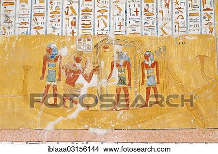 Picture - "The royal tomb of Ramesses IV, KV2, inside, Valley of the Kings, Luxor, Luxor Governorate, Egypt, Africa". Fotosearch