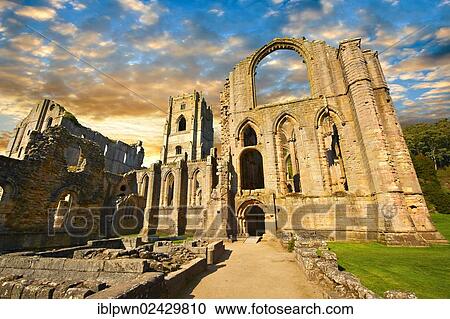 "The ruins of Fountains Abbey, founded in 1132, ruined Cistercian monastery, part of Studley Royal Water Garden, UNESCO World Heritage Site, near Ripon, North Yorkshire, England, United Kingdom, Europe" View Large Photo Image Stock Image - "The ruins of Fountains Abbey, founded in 1132, ruined Cistercian monastery, part of Studley Royal Water Garden, UNESCO World Heritage Site, near Ripon, North Yorkshire, England, United Kingdom, Europe". Fotosearch