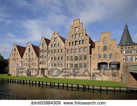 "The salt warehouses at Holstentor, Holsten Gate, Lubeck, Schleswig-Holstein, Germany, Europe" View Large Photo Image Stock Photo - "The salt warehouses at Holstentor, Holsten Gate, Lubeck, Schleswig-Holstein, Germany, Europe". Fotosearch