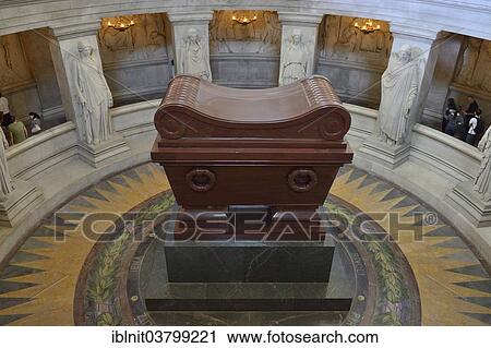 Stock Image - "The sarcophagus of Napoleon Bonaparte at Les Invalides, Paris, Ile-de-France, France, Europe". Fotosearch