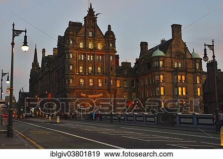 "The Scotsman Hotel in the evening light, Edinburgh, Scotland, United Kingdom, Europe" View Large Photo Image Stock Photo - "The Scotsman Hotel in the evening light, Edinburgh, Scotland, United Kingdom, Europe". Fotosearch