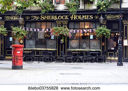Stock Photo - "The Sherlock Holmes Pub, Charing Cross, London, London region, England, United Kingdom, Europe". Fotosearch