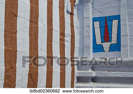 "The sign of Vishnu on one of the walls of the Menakshi-Sundareshwara Temple in Madurai, India, Asia" View Large Photo Image Stock Image - "The sign of Vishnu on one of the walls of the Menakshi-Sundareshwara Temple in Madurai, India, Asia". Fotosearch