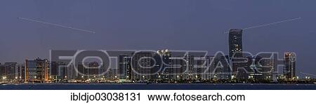 "The skyline of Abu Dhabi at dusk, Abu Dhabi, Emirate of Abu Dhabi, United Arab Emirates, Asia" View Large Photo Image Stock Image - "The skyline of Abu Dhabi at dusk, Abu Dhabi, Emirate of Abu Dhabi, United Arab Emirates, Asia". Fotosearch