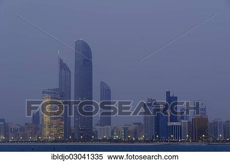 "The skyline of Abu-Dhabi at dusk, Abu Dhabi, United Arab Emirates, Asia" View Large Photo Image Stock Photography - "The skyline of Abu-Dhabi at dusk, Abu Dhabi, United Arab Emirates, Asia". Fotosearch