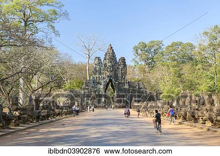"The south gate of Angkor Thom, Siem Reap, Cambodia, Asia" View Large Photo Image Stock Photograph - "The south gate of Angkor Thom, Siem Reap, Cambodia, Asia". Fotosearch