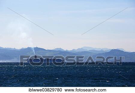 Stock Image - "The southernmost point of mainland Europe, views towards Morocco, Strait of Gibraltar, Costa de la Luz, Tarifa, Province of Cadiz, Andalusia, Gibraltar, Spain, Europe". Fotosearch