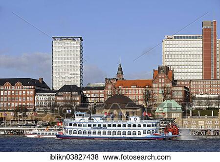 "The St. Pauli Landing Stages, Old Elbe Tunnel, Port of Hamburg, Hamburg, Germany, Europe" View Large Photo Image Stock Photo - "The St. Pauli Landing Stages, Old Elbe Tunnel, Port of Hamburg, Hamburg, Germany, Europe". Fotosearch