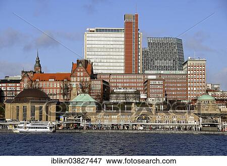"The St. Pauli Landing Stages, Old Elbe Tunnel, Port of Hamburg, Hamburg, Germany, Europe" View Large Photo Image Stock Photo - "The St. Pauli Landing Stages, Old Elbe Tunnel, Port of Hamburg, Hamburg, Germany, Europe". Fotosearch