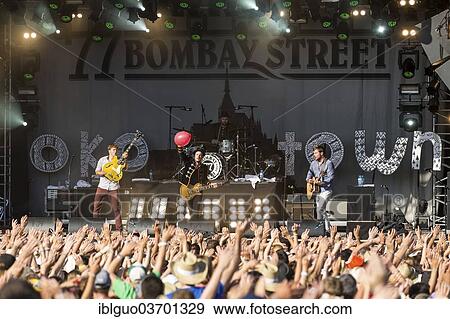 "The Swiss band """"77 Bombay Street"""" performing live at Heitere Open Air, Zofingen, Canton of Aargau, Switzerland, Europe" View Large Photo Image Stock Photo - "The Swiss band """"77 Bombay Street"""" performing live at Heitere Open Air, Zofingen, Canton of Aargau, Switzerland, Europe". Fotosearch
