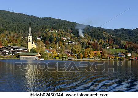 "The town of Schliersee with the Church of St. Sixtus in autumn, Upper Bavaria, Bavaria, Germany, Europe" View Large Photo Image Picture - "The town of Schliersee with the Church of St. Sixtus in autumn, Upper Bavaria, Bavaria, Germany, Europe". Fotosearch