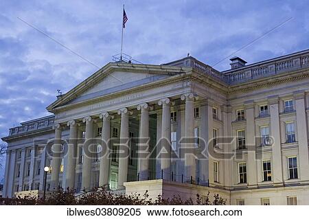 Stock Photography - "The Treasury Department building, Washington, District of Columbia, United States, North America". Fotosearch