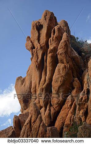 "The typical bizarre red rocks of the Calanche of Piana below a blue sky and some clouds. The Calanche of Piana is in the western part of the island Corsica, France, Calanques de Piana, Piana, Corsica, France, Europe" View Large Photo Image Stock Image - "The typical bizarre red rocks of the Calanche of Piana below a blue sky and some clouds. The Calanche of Piana is in the western part of the island Corsica, France, Calanques de Piana, Piana, Corsica, France, Europe". Fotosearch