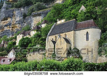 "The village church of La Roque-Gageac, La Roque-Gageac, Dordogne, Aquitanien, France, Europe" View Large Photo Image Stock Photo - "The village church of La Roque-Gageac, La Roque-Gageac, Dordogne, Aquitanien, France, Europe". Fotosearch
