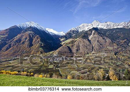 "The village of Partschins in the Vinschgau Valley or Val Venosta, Mt Zielspitz at back, South Tyrol, Trentino-Alto Adige, Italy, Europe" View Large Photo Image Picture - "The village of Partschins in the Vinschgau Valley or Val Venosta, Mt Zielspitz at back, South Tyrol, Trentino-Alto Adige, Italy, Europe". Fotosearch