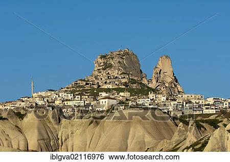 "The village of Uchisar with its rock castle amidst the tufa landscape of Cappadocia, Uchisar, Cappadocia, Nevsehir Province, Central Anatolia Region, Turkey, Asia" View Large Photo Image Stock Photograph - "The village of Uchisar with its rock castle amidst the tufa landscape of Cappadocia, Uchisar, Cappadocia, Nevsehir Province, Central Anatolia Region, Turkey, Asia". Fotosearch