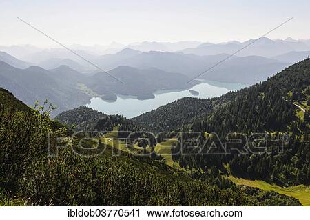 "The Walchensee from Mt. Herzogstand, Upper Bavaria, Bavaria, Germany, Europe" View Large Photo Image Stock Image - "The Walchensee from Mt. Herzogstand, Upper Bavaria, Bavaria, Germany, Europe". Fotosearch